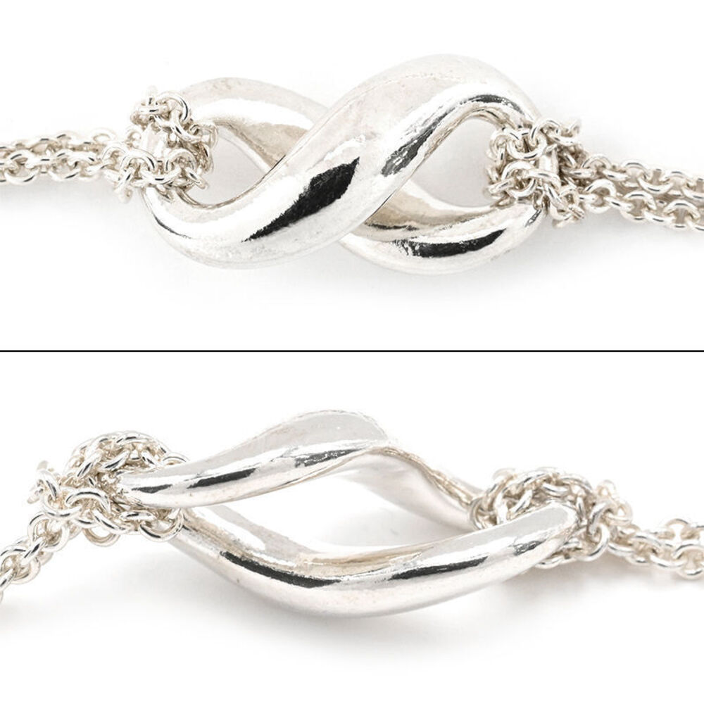Tiffany Infinity Pendant Sterling Silver Double Chain